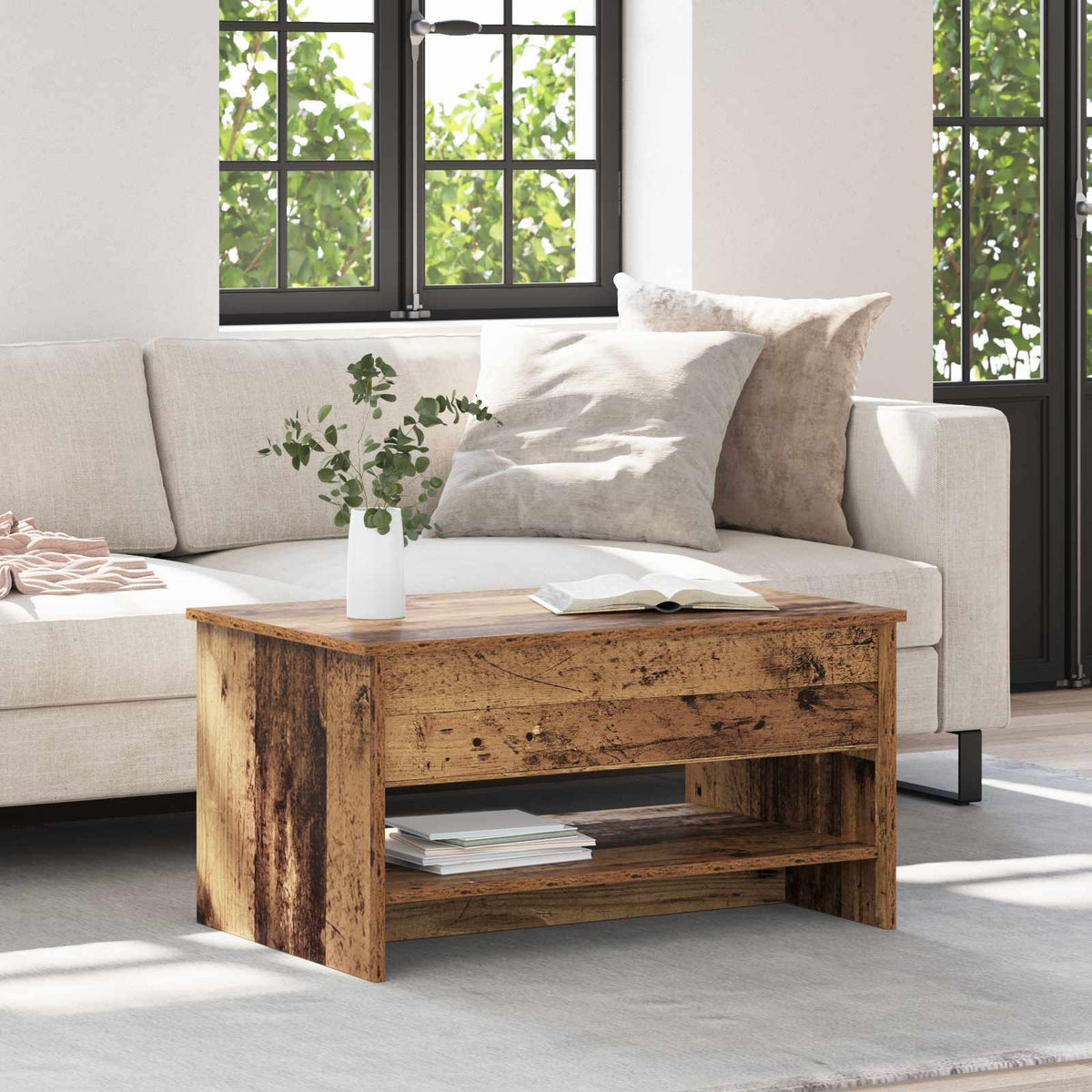 Mesa De Centro Madera Contrachapada 80X50X40 Cm