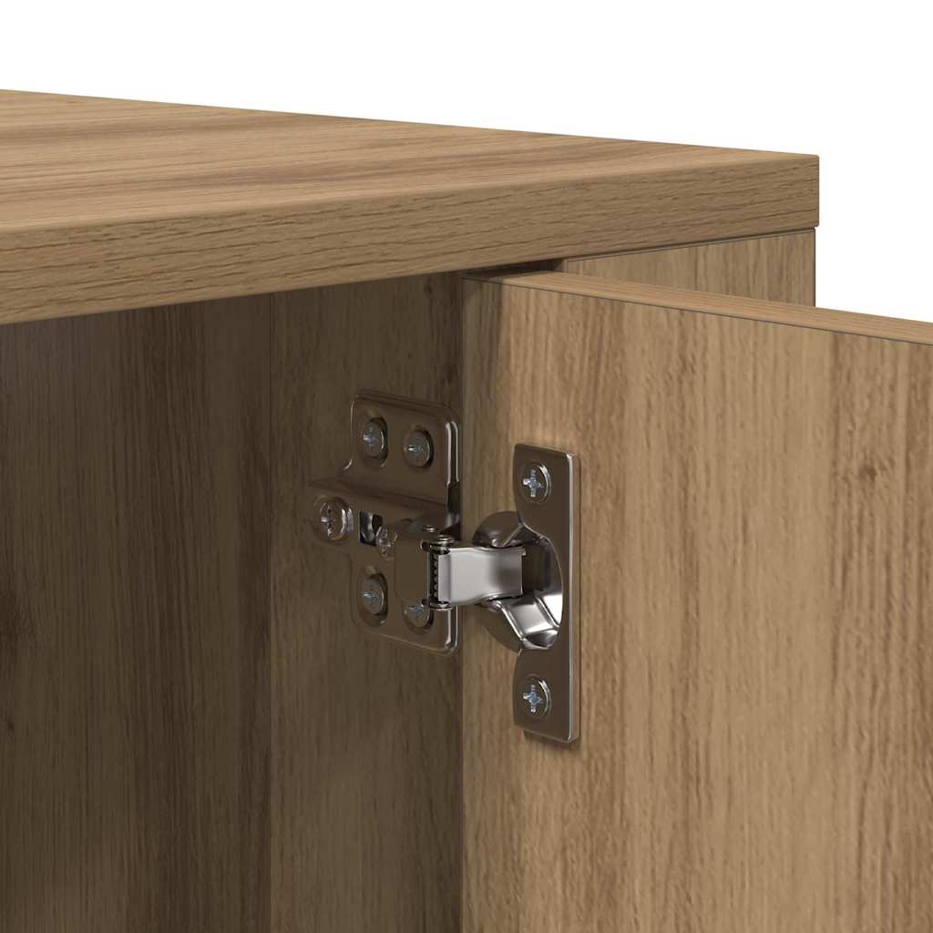 Mueble Para Tv Montado En La Pared Roble Artesanal