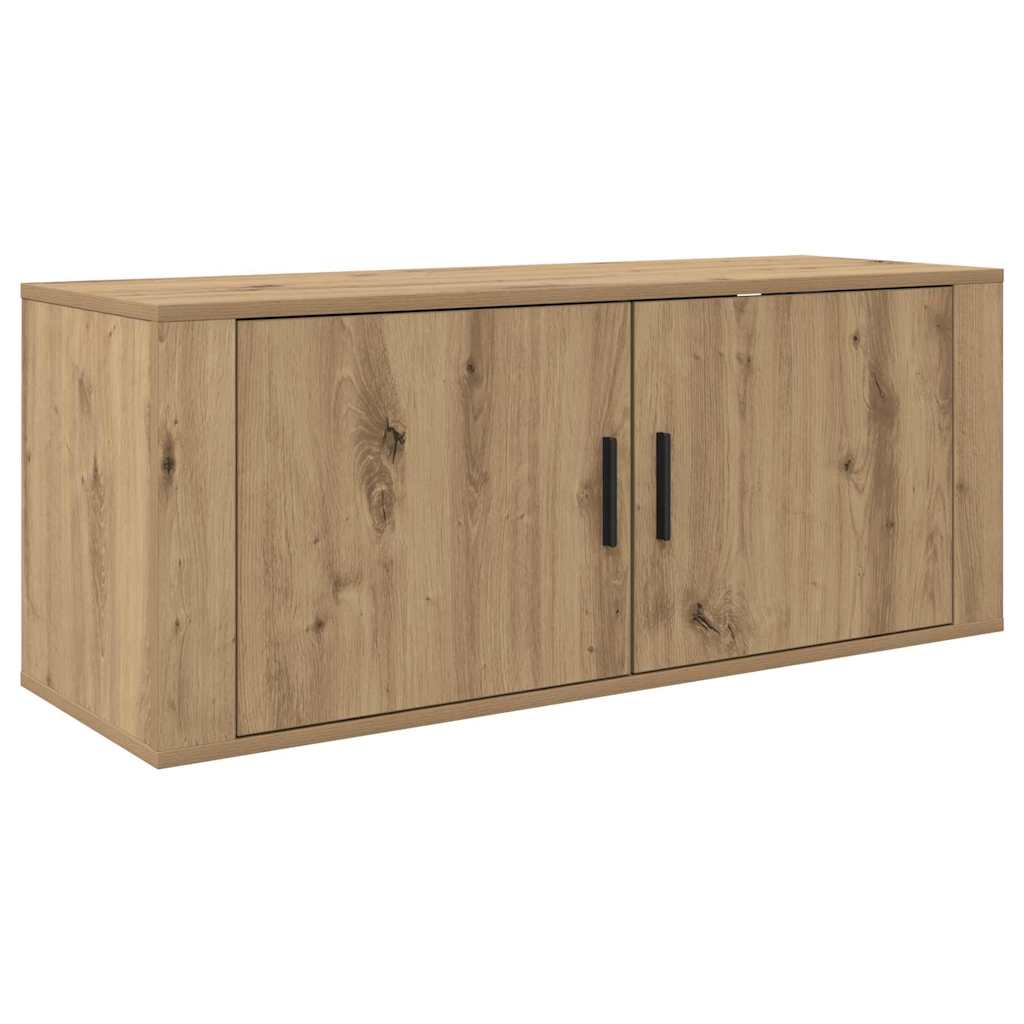 Mueble Para Tv Montado En La Pared Roble Artesanal