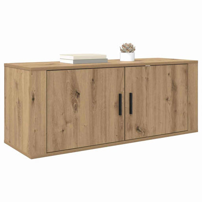 Mueble Para Tv Montado En La Pared Roble Artesanal