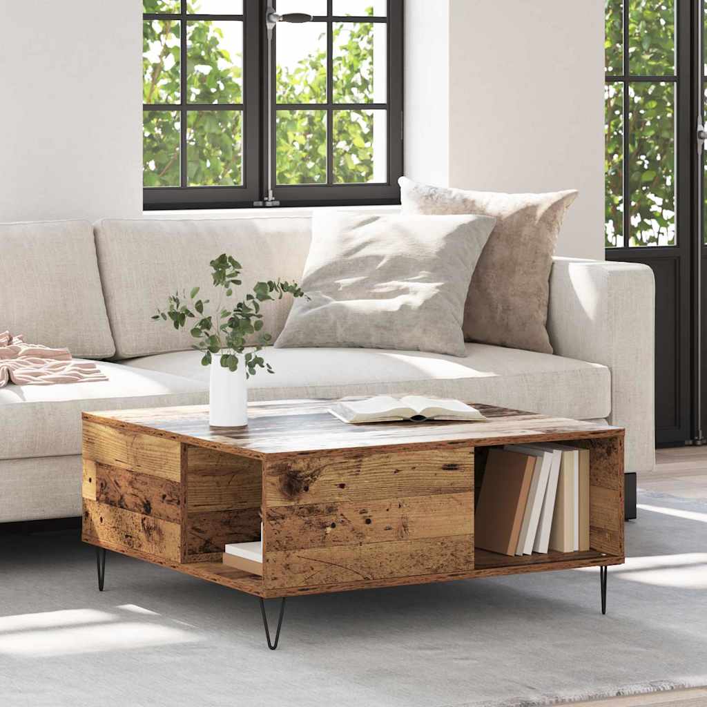 Mesa De Centro Madera Contrachapada 80X80X36,5 Cm