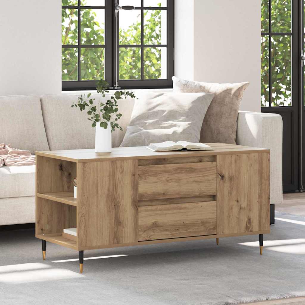 Mesa De Centro Madera Ingeniería 102X44,5X50 Cm