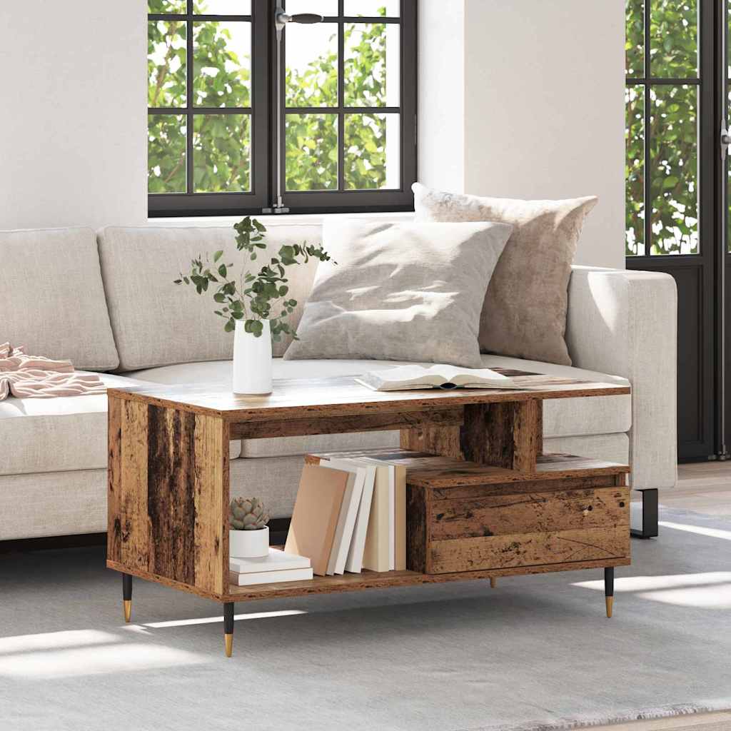 Mesa De Centro Madera Contrachapada 90X49X45 Cm