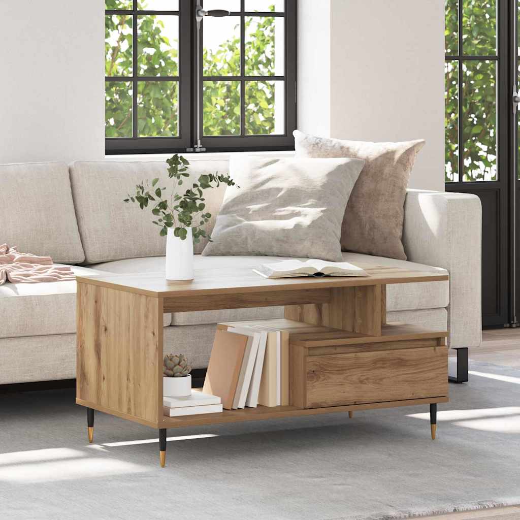 Mesa De Centro Madera Contrachapada 90X49X45 Cm