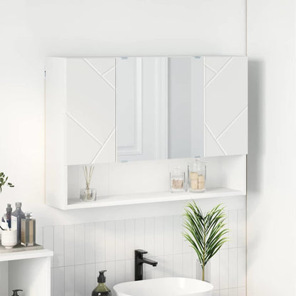 Armario Con Espejo 80 X 17 X 55 Cm Madera De Ingeniería
