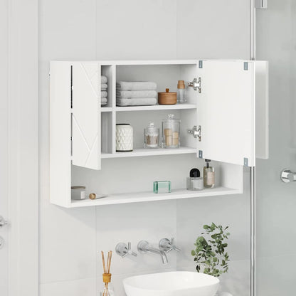 Armario Con Espejo 80 X 17 X 55 Cm Madera De Ingeniería