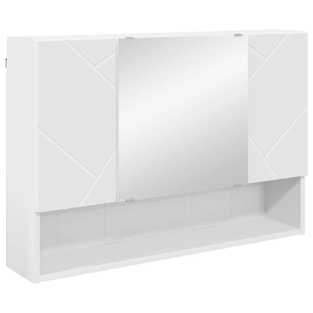 Armario Con Espejo 80 X 17 X 55 Cm Madera De Ingeniería