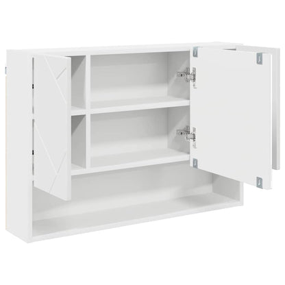 Armario Con Espejo 80 X 17 X 55 Cm Madera De Ingeniería