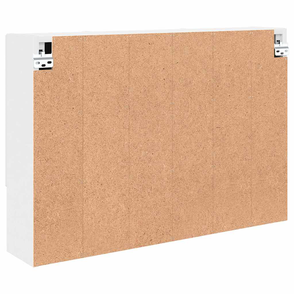 Armario Con Espejo 80 X 17 X 55 Cm Madera De Ingeniería