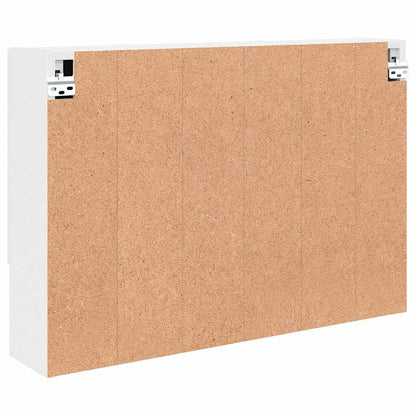 Armario Con Espejo 80 X 17 X 55 Cm Madera De Ingeniería