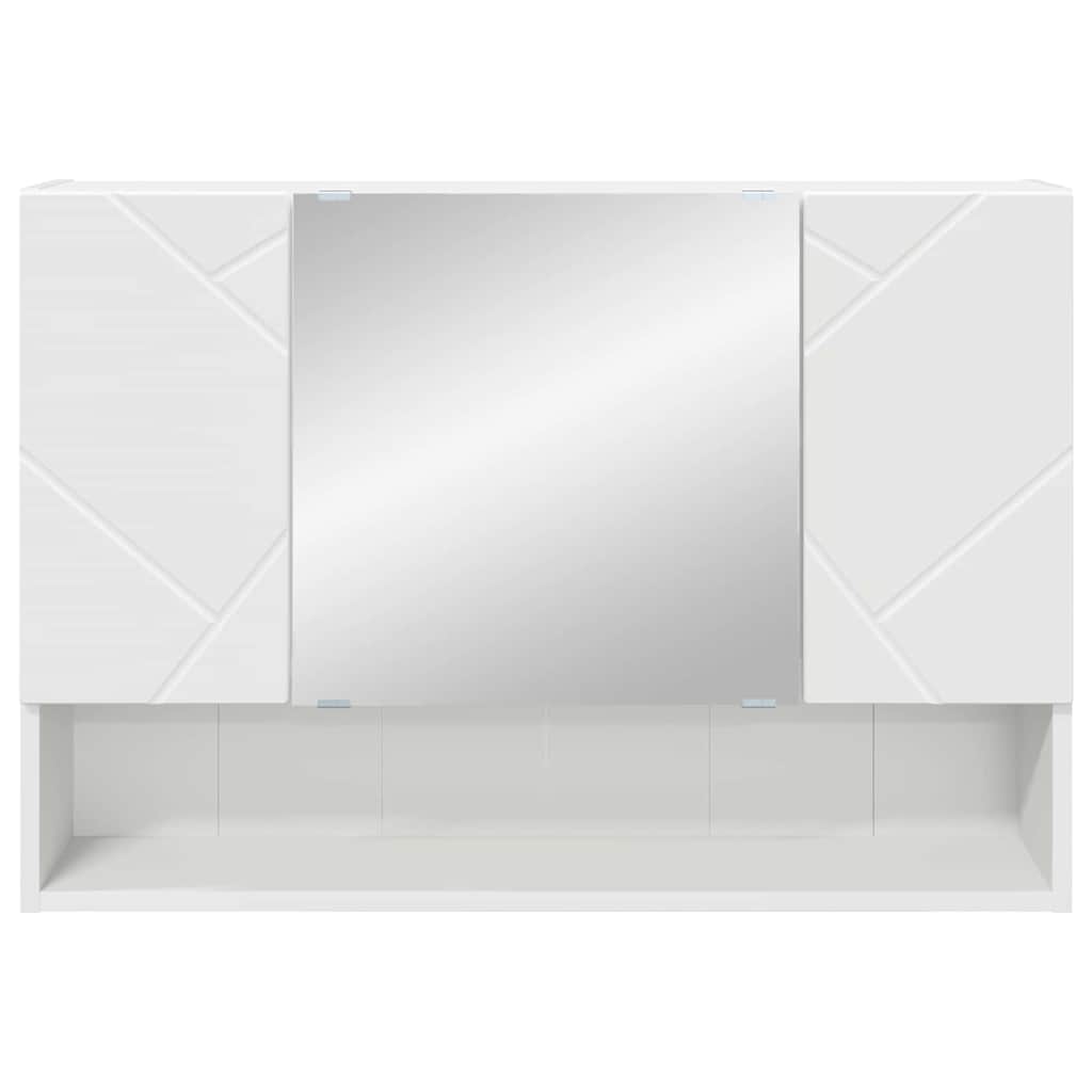 Armario Con Espejo 80 X 17 X 55 Cm Madera De Ingeniería