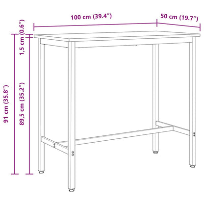 Mesa Madera Ingenierizada Y Acero