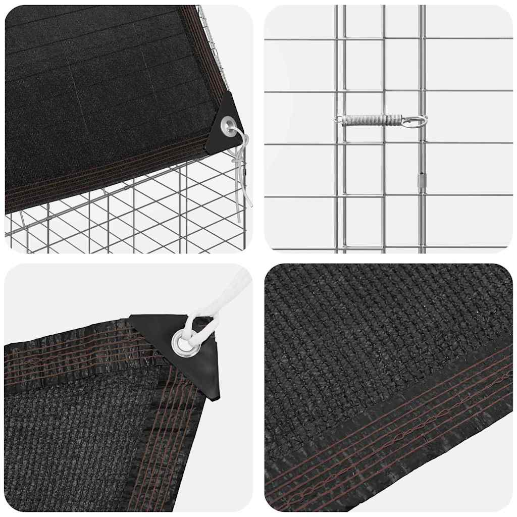 Jaula Para Pollos 2 Pcs Plateado 600 X 100 X 210 Cm