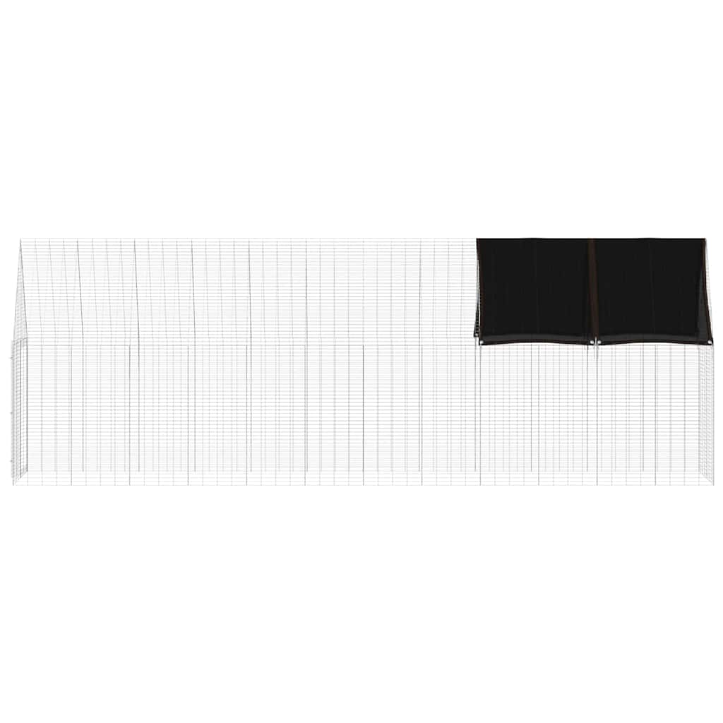 Jaula Para Pollos 2 Pcs Plateado 600 X 100 X 210 Cm