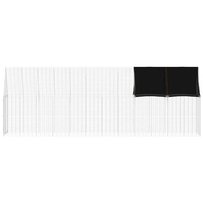Jaula Para Pollos 2 Pcs Plateado 600 X 100 X 210 Cm