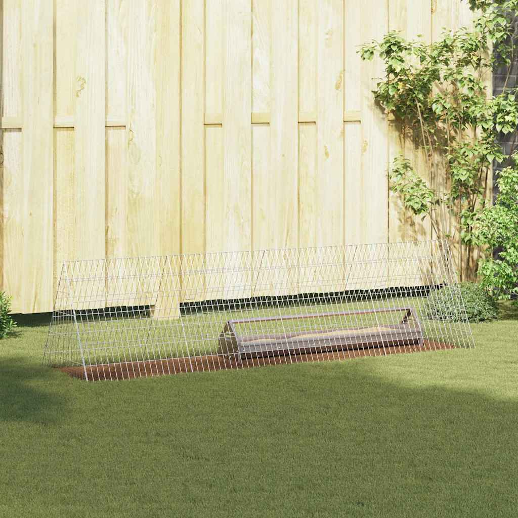 Jaula Para Pollos Plateado 430 X 100 X 85 Cm Acero Galvanizado