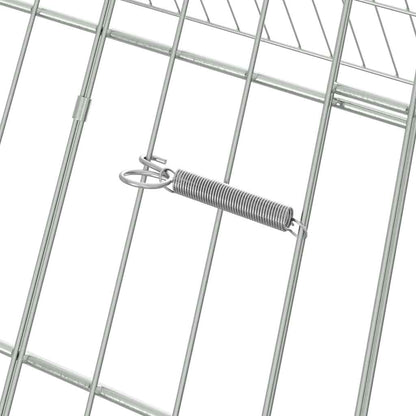 Jaula Para Pollos Plateado 430 X 100 X 85 Cm Acero Galvanizado