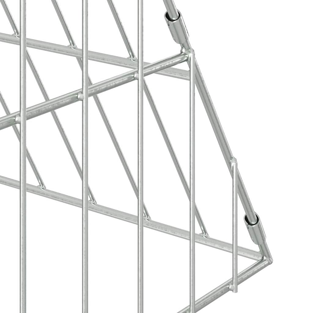 Jaula Para Pollos Plateado 430 X 100 X 85 Cm Acero Galvanizado