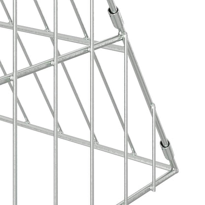 Jaula Para Pollos Plateado 430 X 100 X 85 Cm Acero Galvanizado