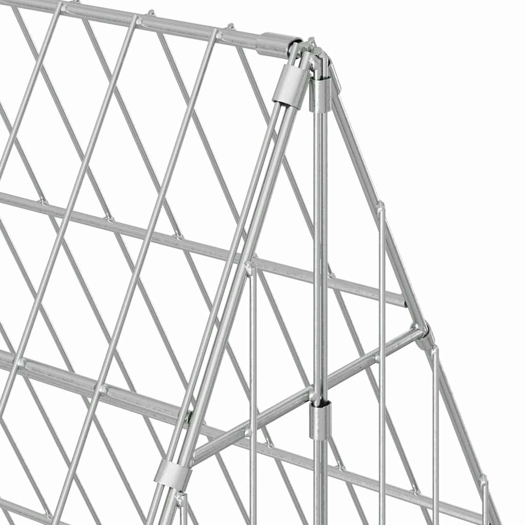 Jaula Para Pollos Plateado 430 X 100 X 85 Cm Acero Galvanizado