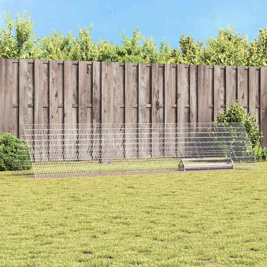 Jaula Para Pollos Plateado 430 X 100 X 85 Cm Acero Galvanizado