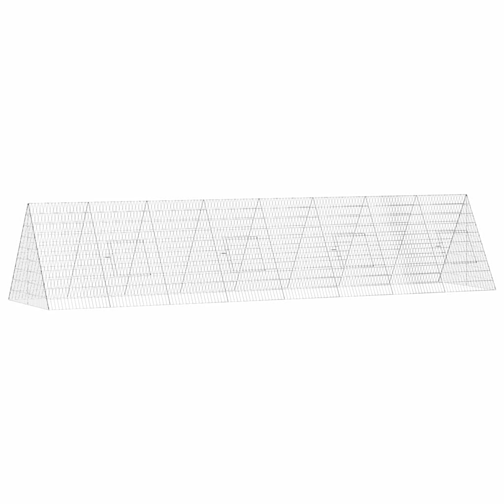 Jaula Para Pollos Plateado 430 X 100 X 85 Cm Acero Galvanizado