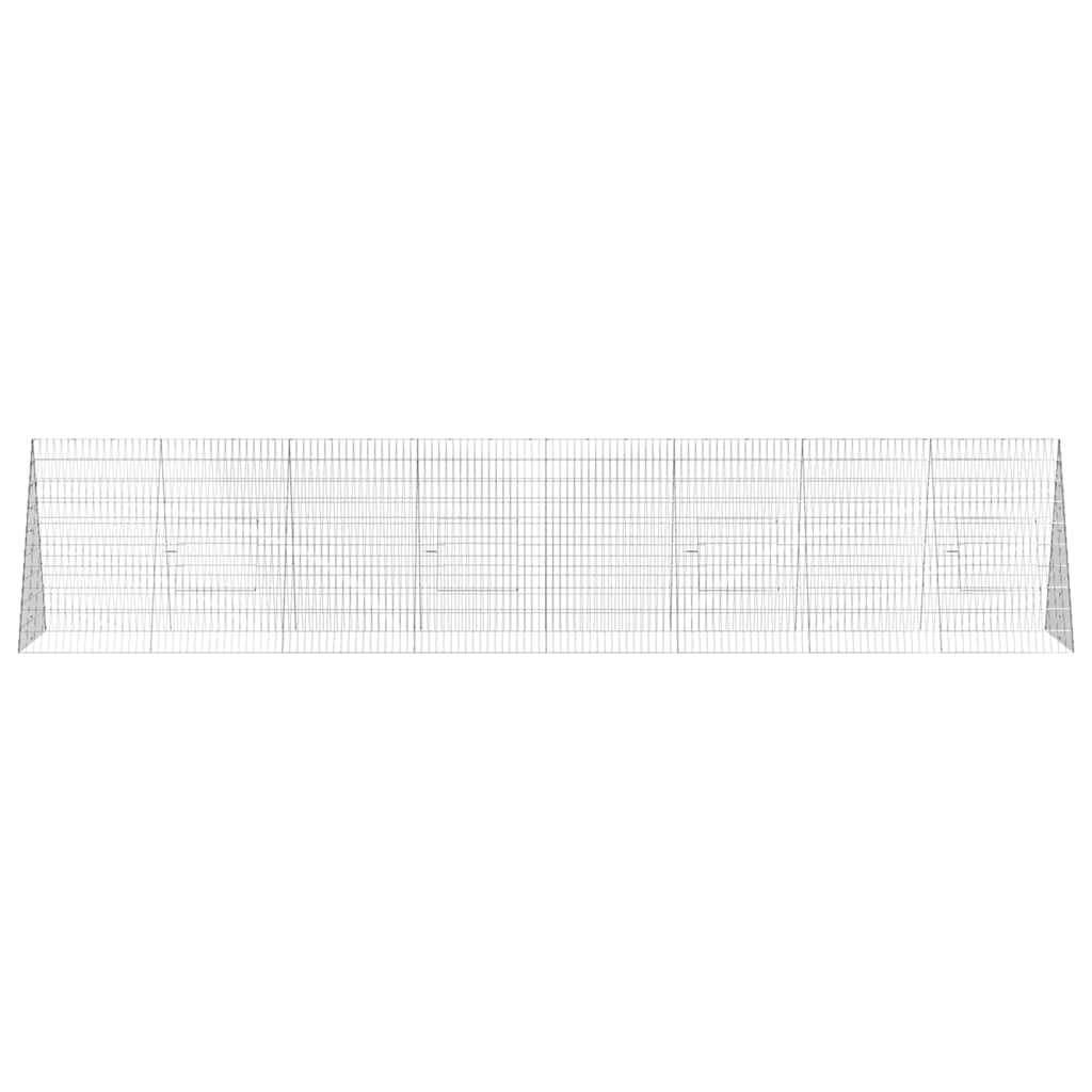 Jaula Para Pollos Plateado 430 X 100 X 85 Cm Acero Galvanizado