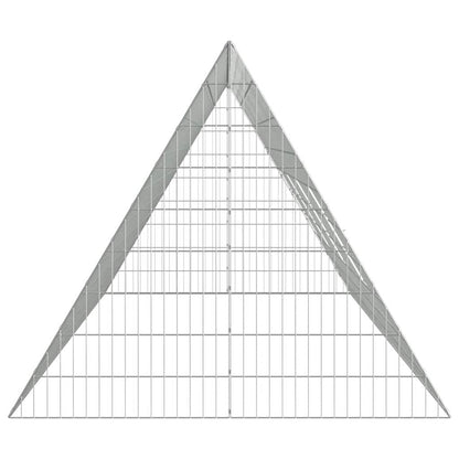 Jaula Para Pollos Plateado 430 X 100 X 85 Cm Acero Galvanizado