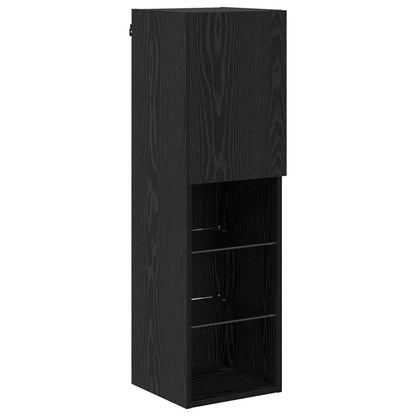 Conjunto De Mueble De Tv En La Pared Con Luces Led 7 Pcs