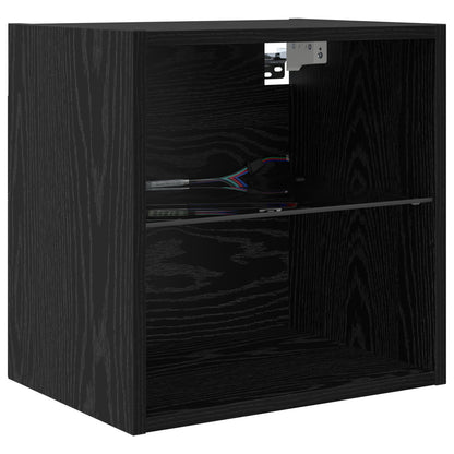 Mueble De Tv Con Tira De Luces Led 8 Pcs Cristal