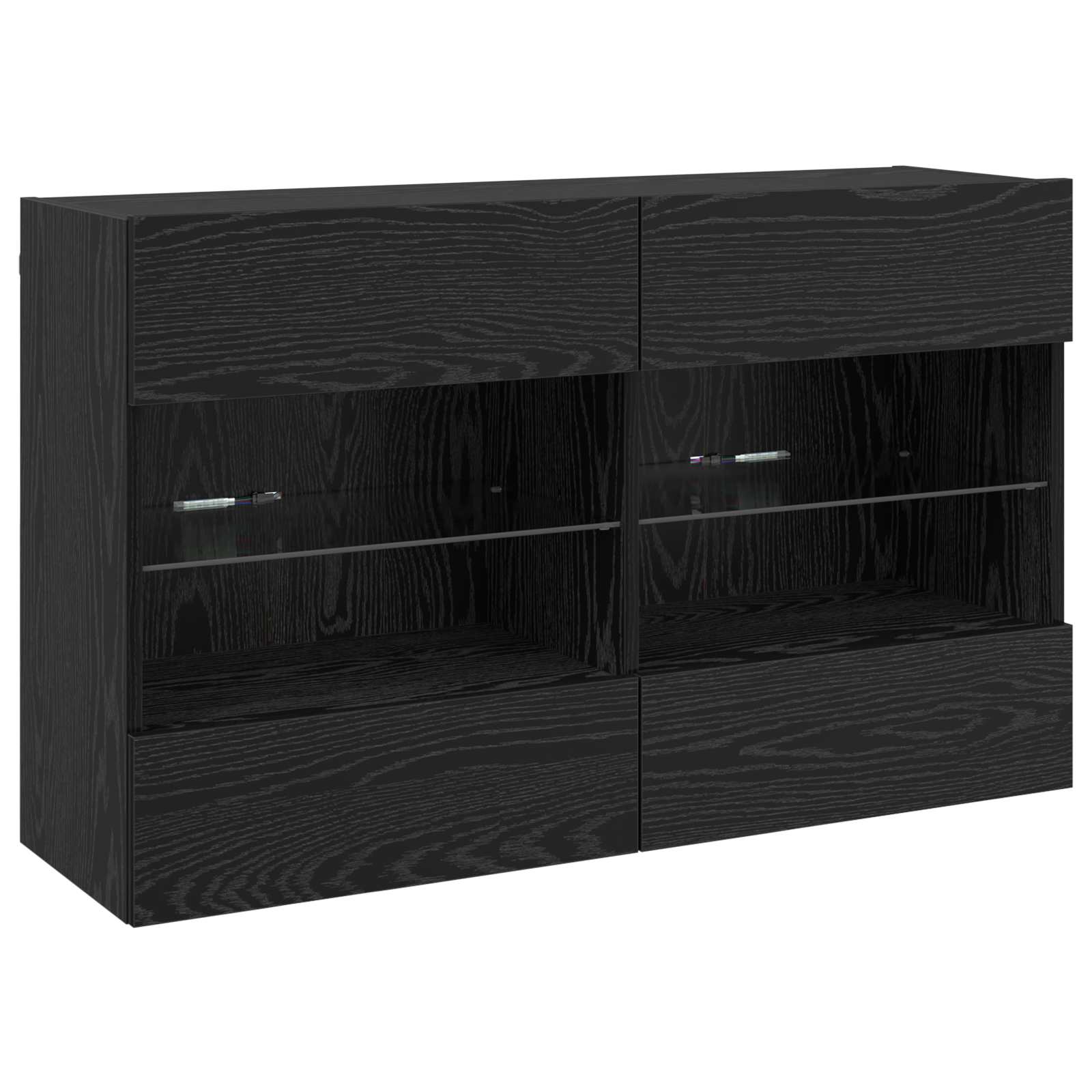 Conjunto De Mueble Para Tv De Pared Con Led 6 Pcs