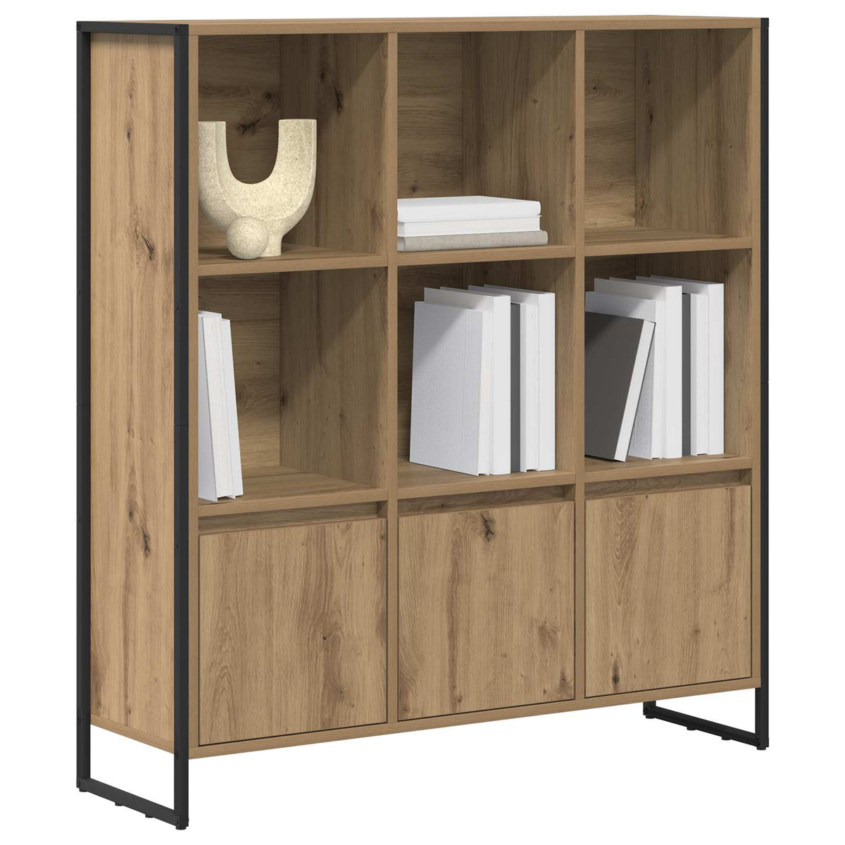 Estantería Para Libros 2 Pcs Roble Artesanal 99,5 X 30 X 108 Cm