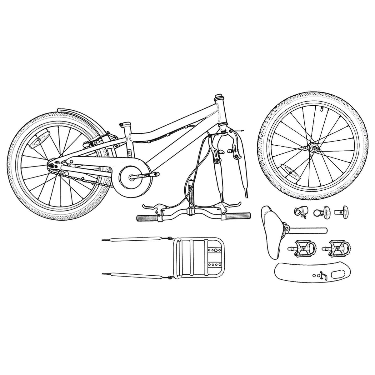 Bicicleta Infantil Para 6-11 Años Negro Rosa
