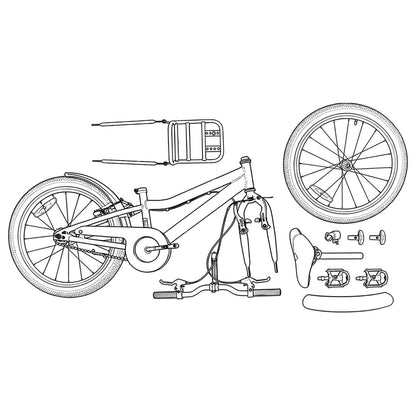 Bicicleta Infantil Para 6-11 Años Naranja Negro