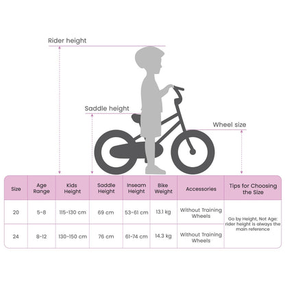 Bicicleta De Montaña 6-Velocidad Para 8-12 Años