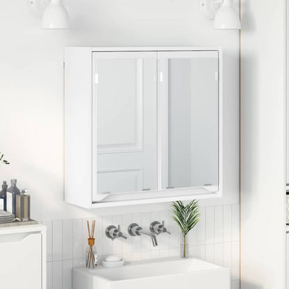 Armario Con Espejo De Baño 60 X 20 X 60 Cm Madera Contrachapada