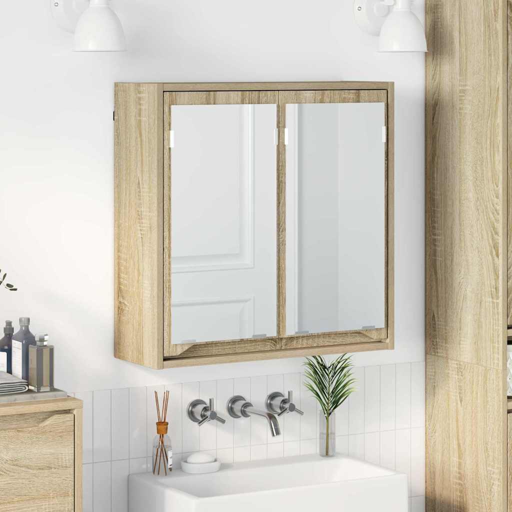 Armario Con Espejo De Baño 60 X 20 X 60 Cm