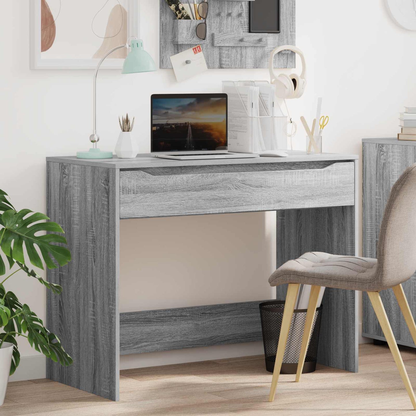 Escritorio Con Cajón Madera De Ingeniería