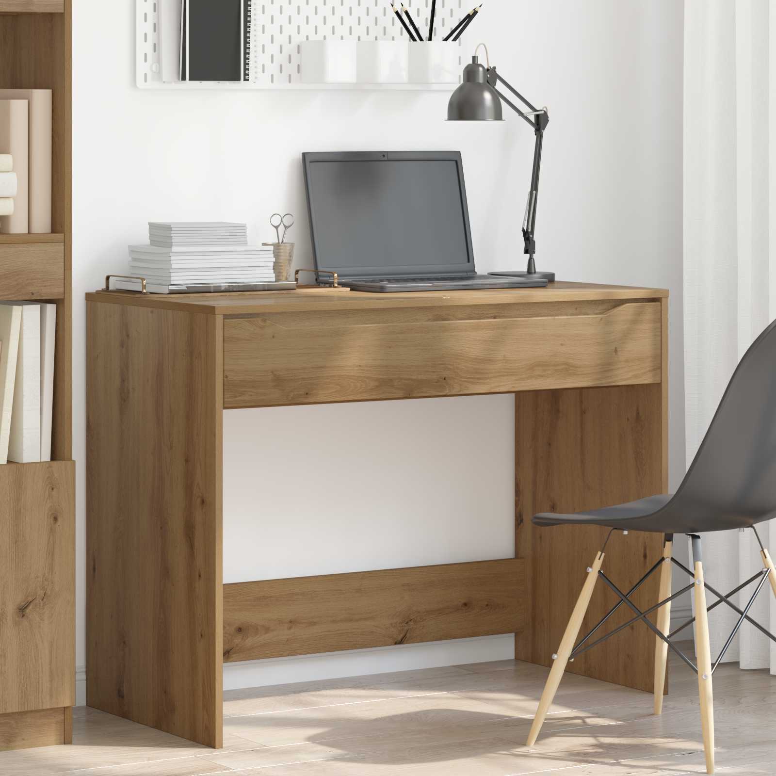 Escritorio Con Cajón Madera De Ingeniería