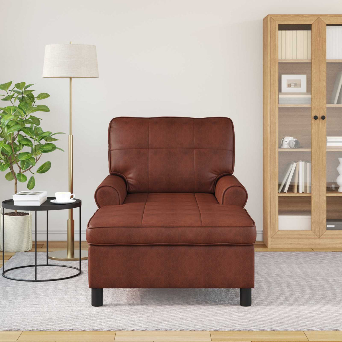Sillón Reclinable Cuero Sintético