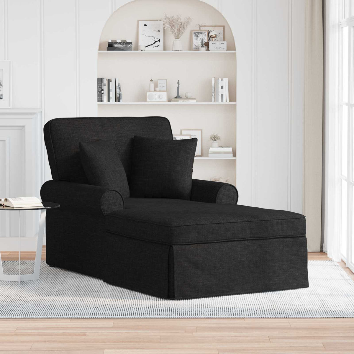Chaise Lounge Con Falda 3 Uds. Tela 91 X 157 X 91 Cm