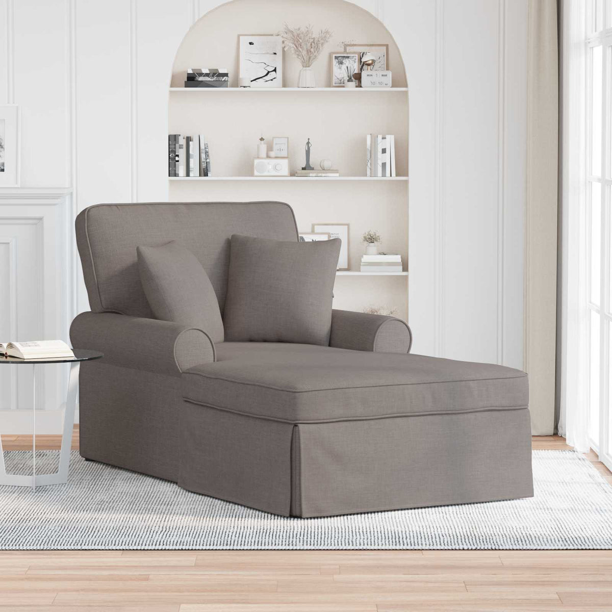 Chaise Lounge Con Falda 3 Uds. Tela 91 X 157 X 91 Cm