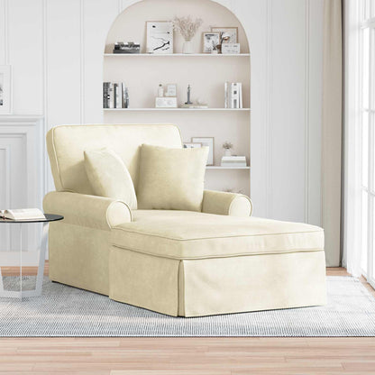 Chaise Lounge Con Falda 3 Uds. Tela De Pana