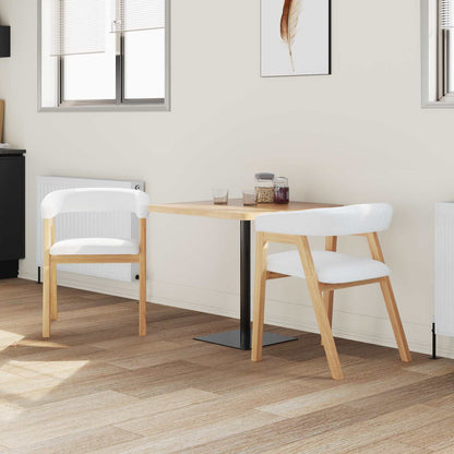 Sillas De Comedor 2 Uds. Madera De Caucho Sólido Natural