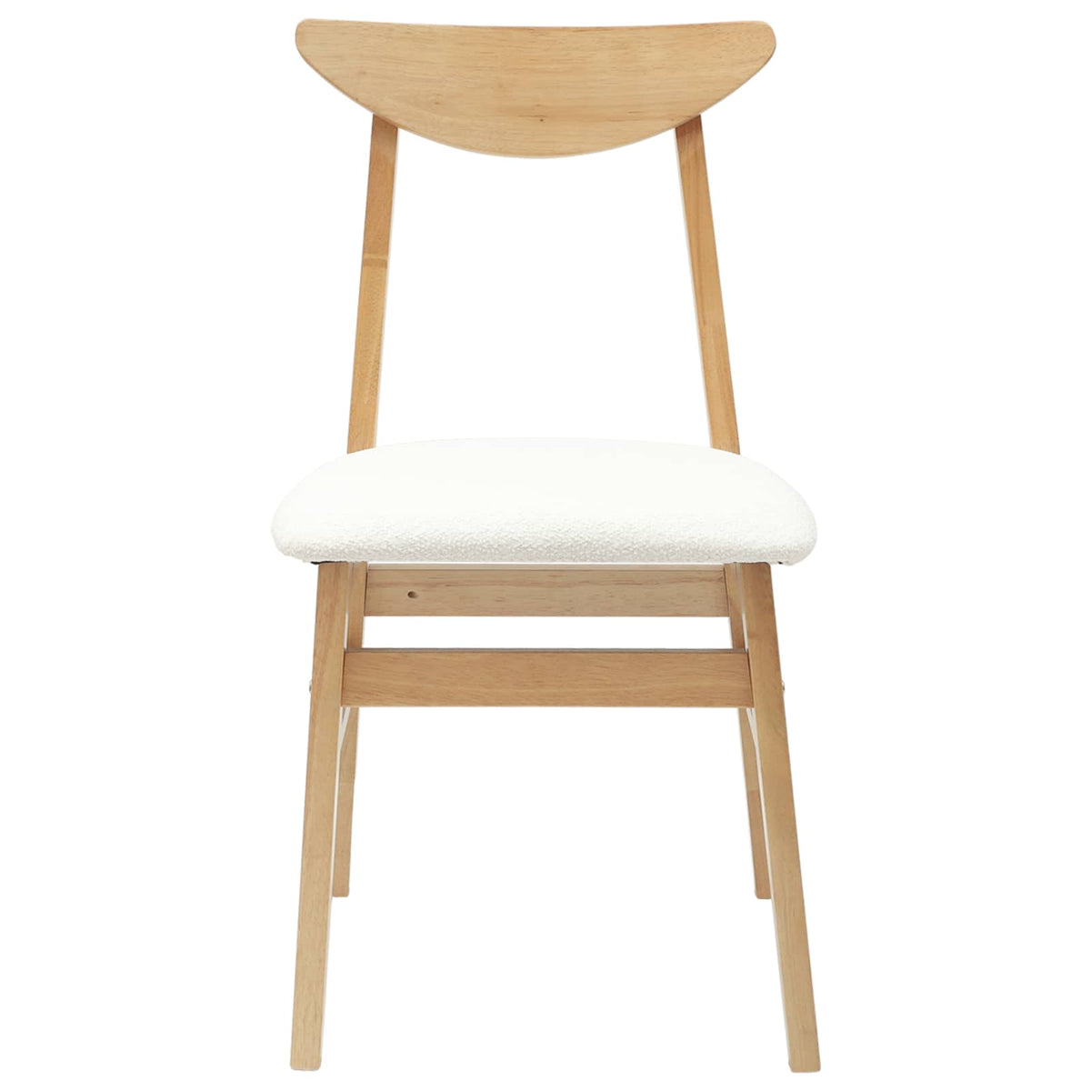 Sillas De Comedor 2 Uds. Madera De Caucho Sólido Natural