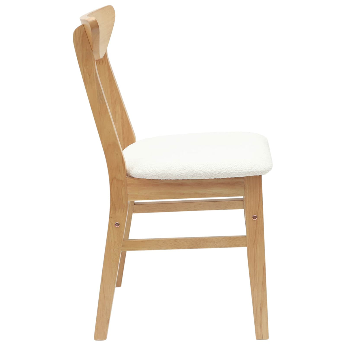 Sillas De Comedor 2 Uds. Madera De Caucho Sólido Natural