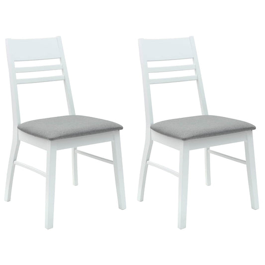 Sillas De Comedor 2 Uds. Madera De Caucho Sólido