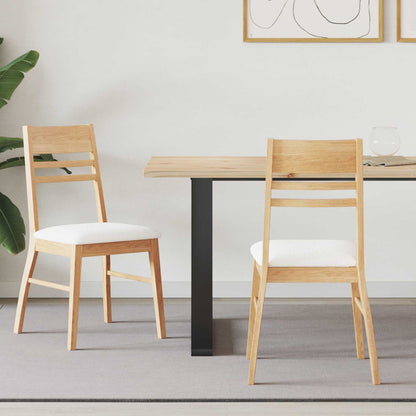 Sillas De Comedor 2 Uds. Madera De Caucho Sólido