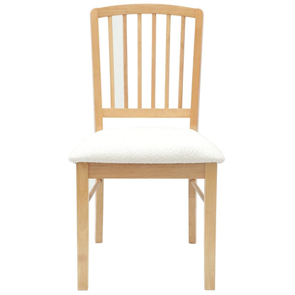 Sillas De Comedor 2 Uds. Madera De Caucho Sólido Natural