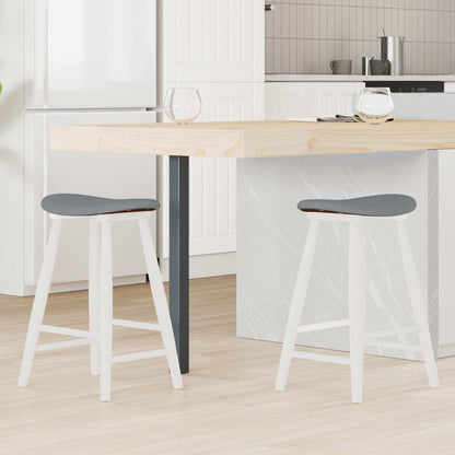 Sillas De Comedor 2 Uds. Madera De Caucho Sólido Natural